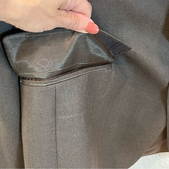 Christian Dior Monsieur Wool 2 Button Suit Jacket Blazer in Taupe size 42R - Picture 9 of 14